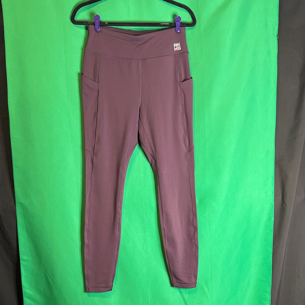 Women's AKHG Trail Tech Plum Leggings size small reg length EUC Duluth Trading